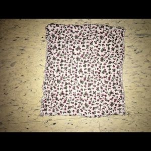 White floral tube top